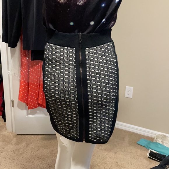 RAG & BONE BLACK AND WHITE PRINT KNIT SWEATER FABRIC MINI SKIRT SM NWOT - Picture 5 of 9